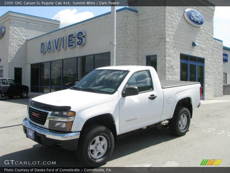 Summit White / Dark Pewter 2005 GMC Canyon SL Regular Cab 4x4