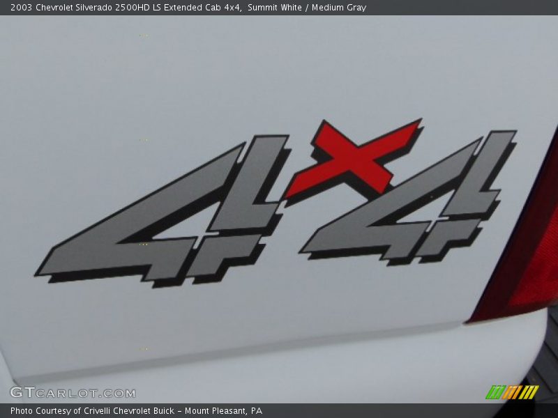 Summit White / Medium Gray 2003 Chevrolet Silverado 2500HD LS Extended Cab 4x4
