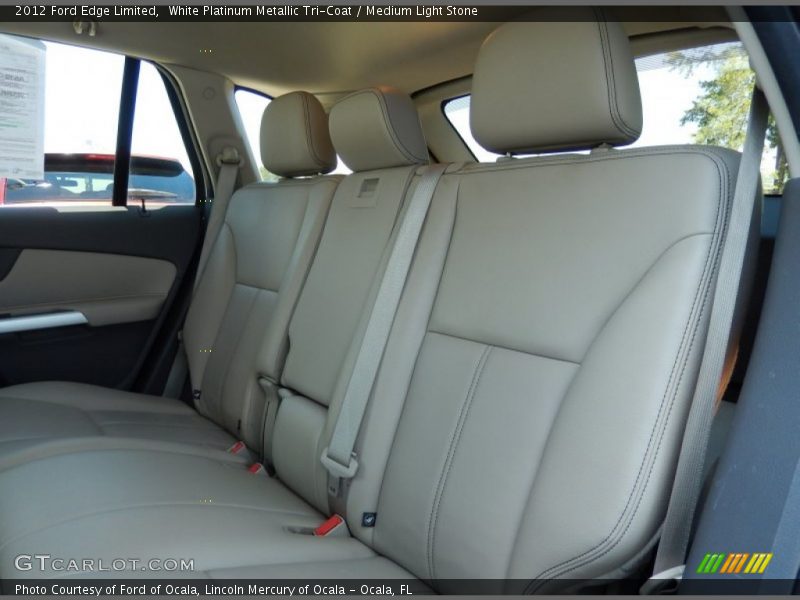 White Platinum Metallic Tri-Coat / Medium Light Stone 2012 Ford Edge Limited