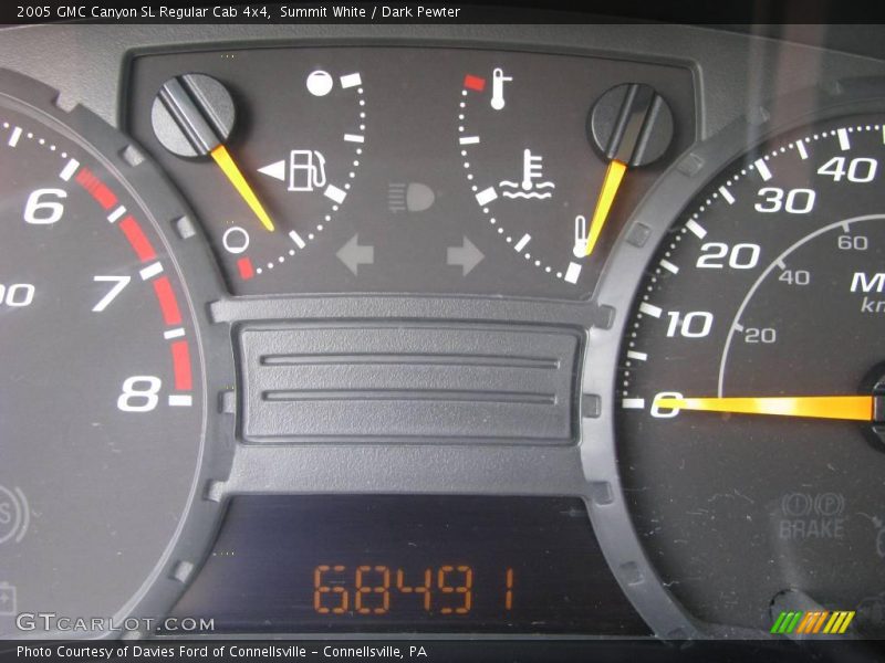 Summit White / Dark Pewter 2005 GMC Canyon SL Regular Cab 4x4