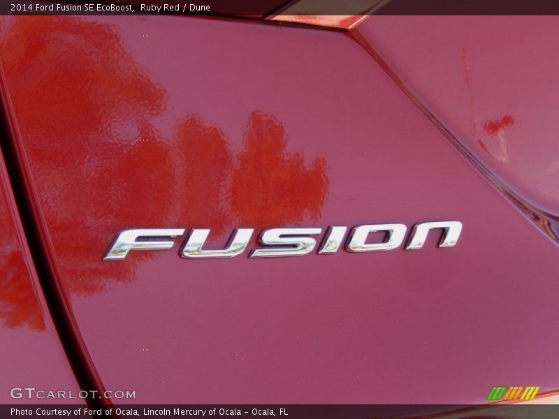 Ruby Red / Dune 2014 Ford Fusion SE EcoBoost