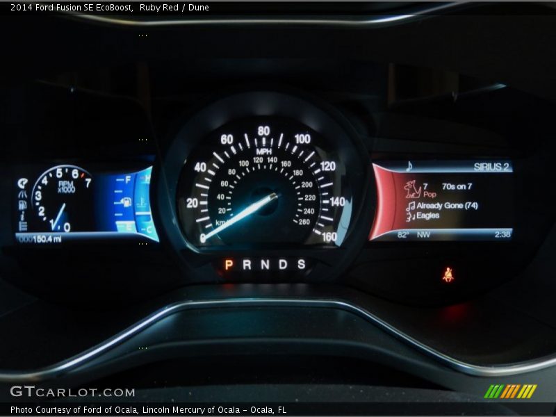 Ruby Red / Dune 2014 Ford Fusion SE EcoBoost