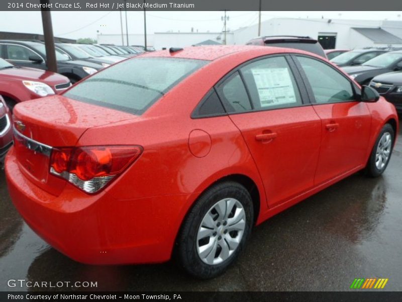 Red Hot / Jet Black/Medium Titanium 2014 Chevrolet Cruze LS