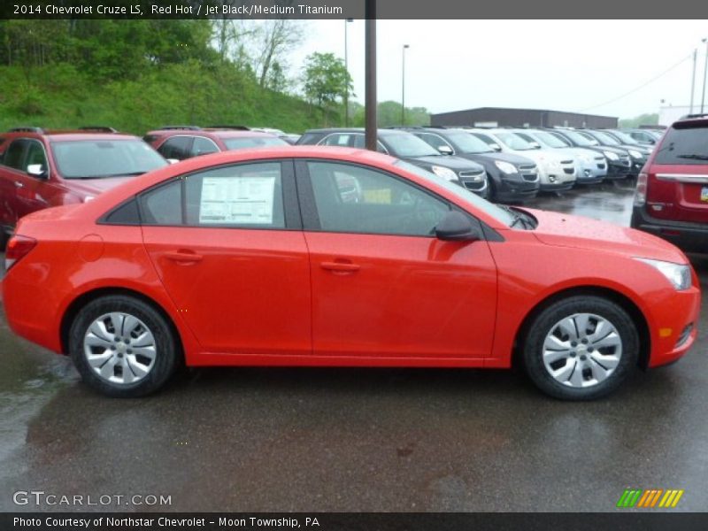 Red Hot / Jet Black/Medium Titanium 2014 Chevrolet Cruze LS