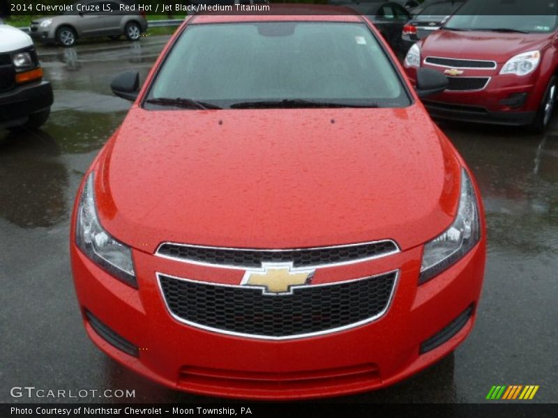 Red Hot / Jet Black/Medium Titanium 2014 Chevrolet Cruze LS