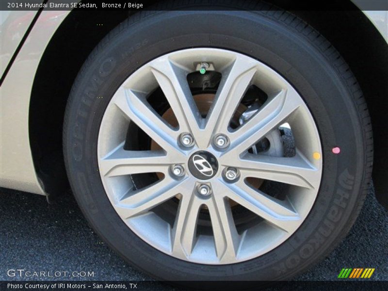 Bronze / Beige 2014 Hyundai Elantra SE Sedan