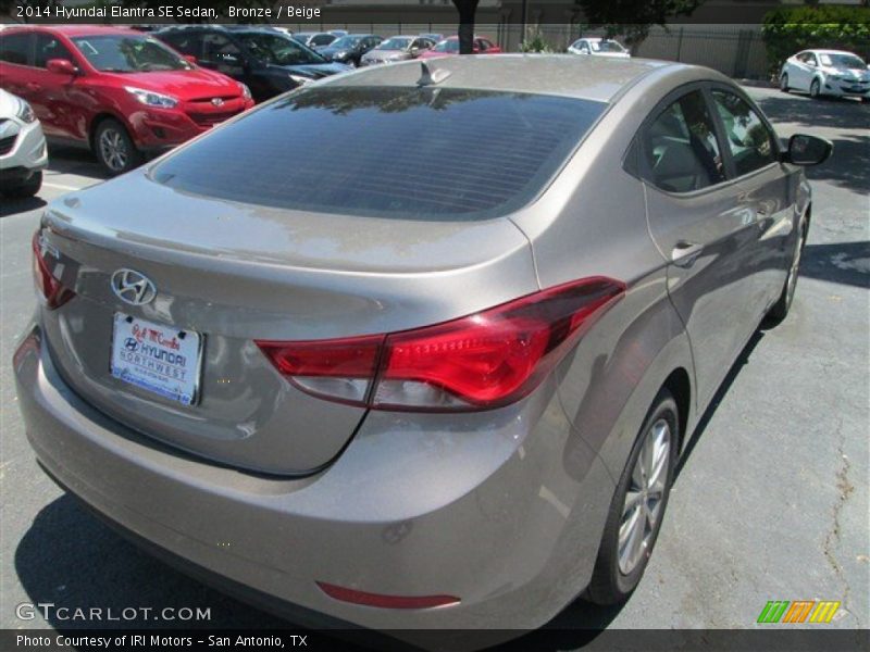 Bronze / Beige 2014 Hyundai Elantra SE Sedan