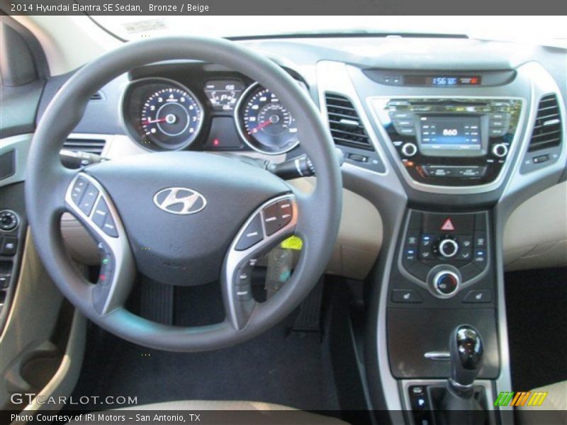 Bronze / Beige 2014 Hyundai Elantra SE Sedan