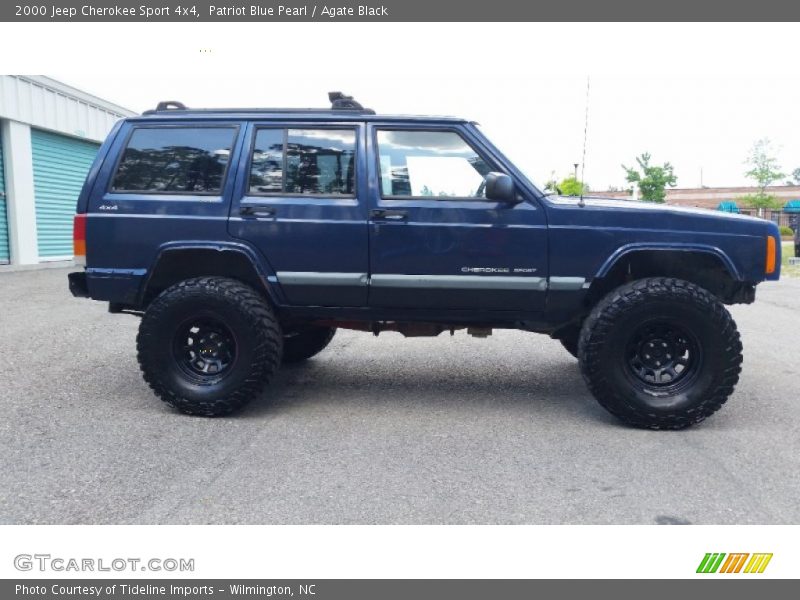 Patriot Blue Pearl / Agate Black 2000 Jeep Cherokee Sport 4x4