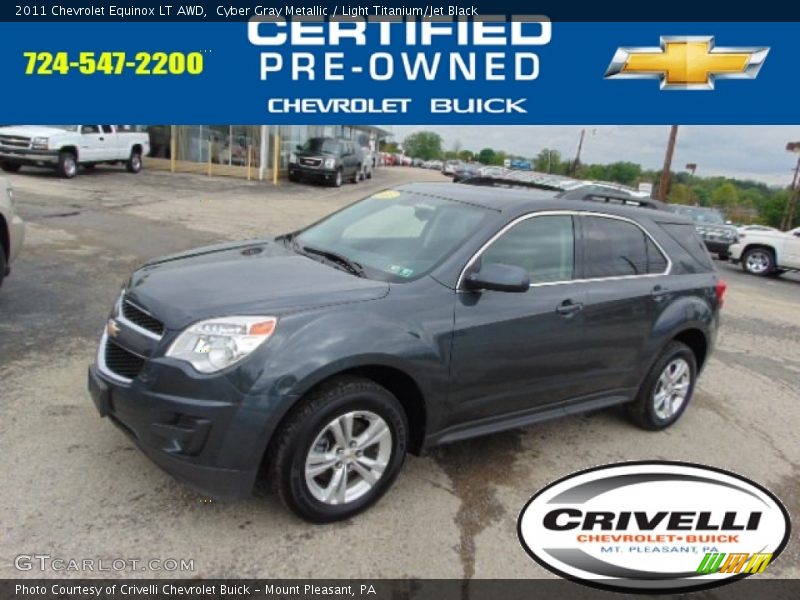 Cyber Gray Metallic / Light Titanium/Jet Black 2011 Chevrolet Equinox LT AWD