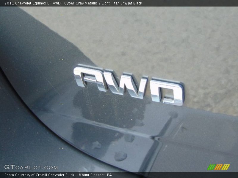Cyber Gray Metallic / Light Titanium/Jet Black 2011 Chevrolet Equinox LT AWD