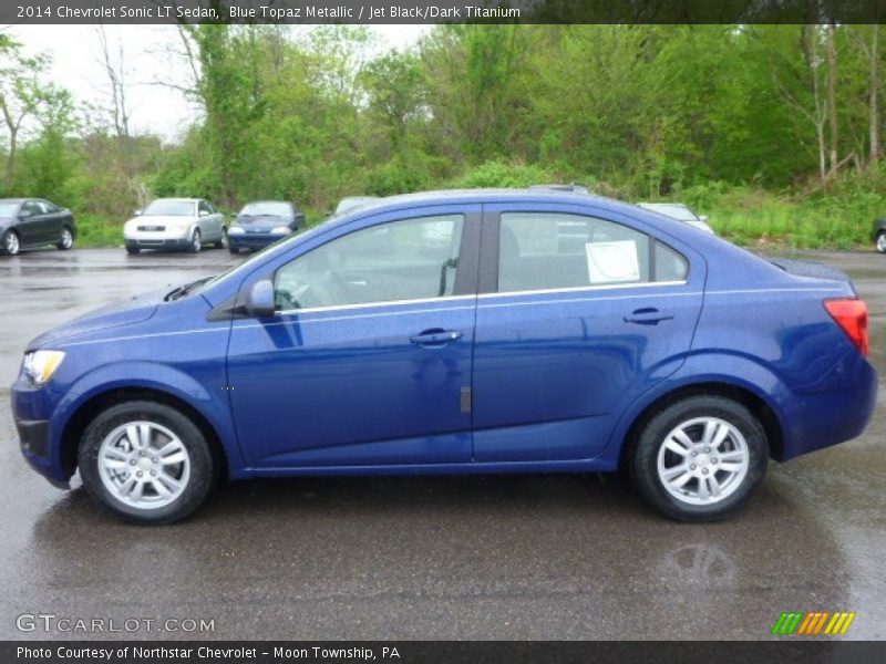 Blue Topaz Metallic / Jet Black/Dark Titanium 2014 Chevrolet Sonic LT Sedan