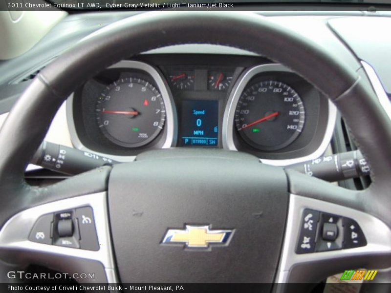 Cyber Gray Metallic / Light Titanium/Jet Black 2011 Chevrolet Equinox LT AWD