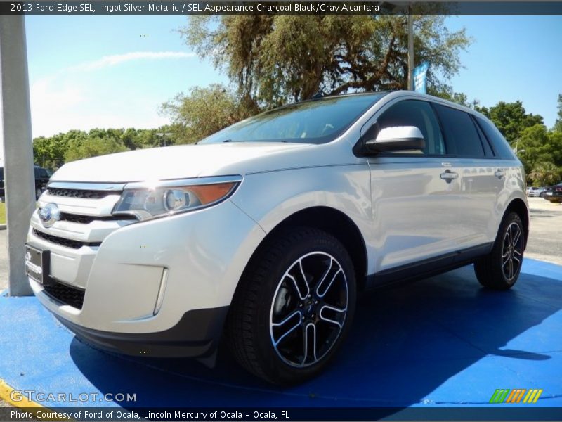 Ingot Silver Metallic / SEL Appearance Charcoal Black/Gray Alcantara 2013 Ford Edge SEL