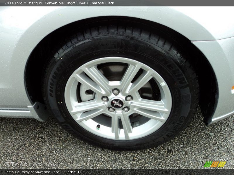 Ingot Silver / Charcoal Black 2014 Ford Mustang V6 Convertible