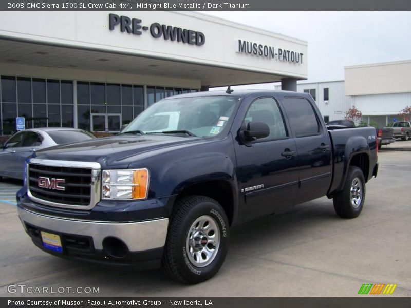 Midnight Blue Metallic / Dark Titanium 2008 GMC Sierra 1500 SL Crew Cab 4x4