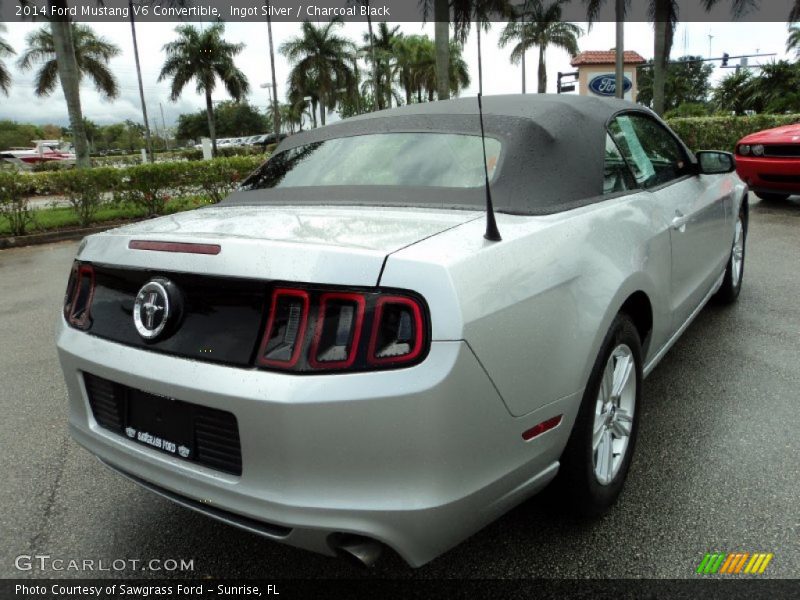 Ingot Silver / Charcoal Black 2014 Ford Mustang V6 Convertible