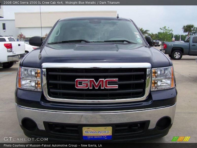 Midnight Blue Metallic / Dark Titanium 2008 GMC Sierra 1500 SL Crew Cab 4x4