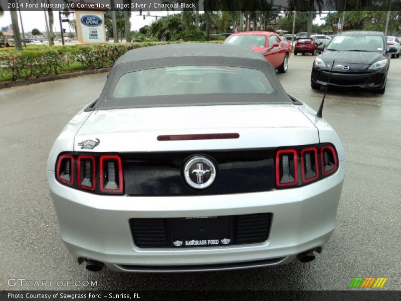 Ingot Silver / Charcoal Black 2014 Ford Mustang V6 Convertible