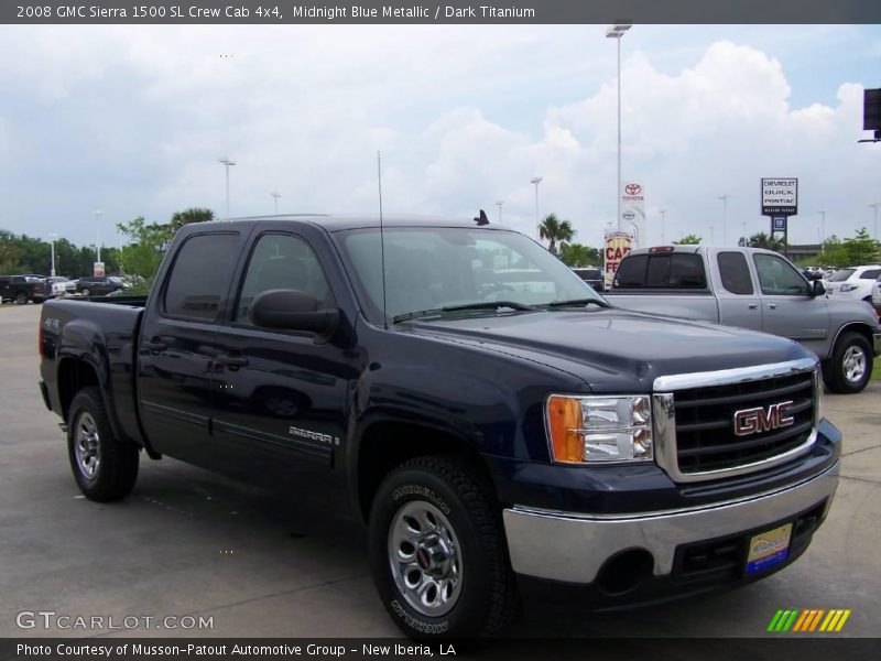 Midnight Blue Metallic / Dark Titanium 2008 GMC Sierra 1500 SL Crew Cab 4x4