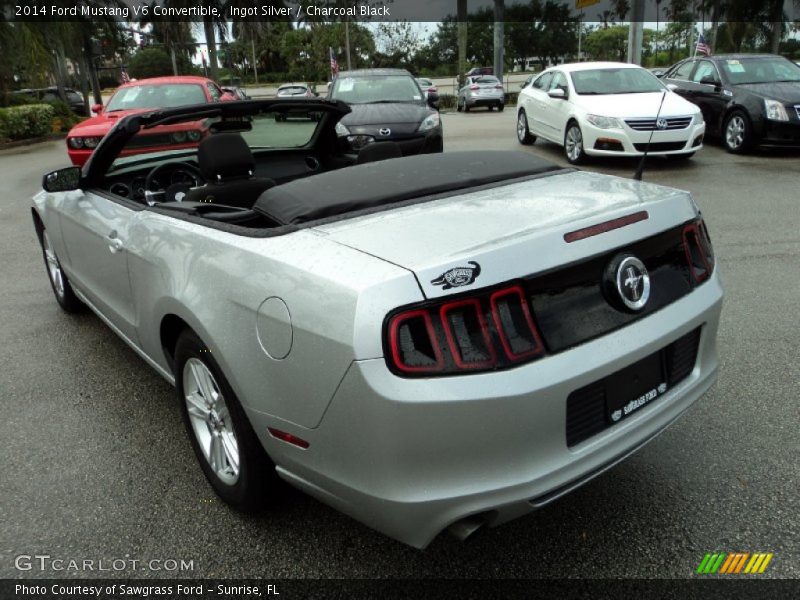 Ingot Silver / Charcoal Black 2014 Ford Mustang V6 Convertible