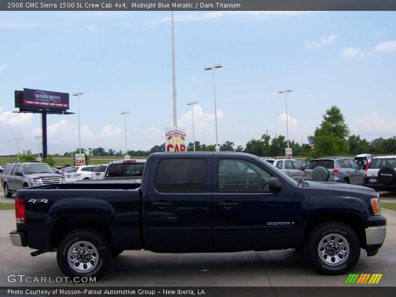 Midnight Blue Metallic / Dark Titanium 2008 GMC Sierra 1500 SL Crew Cab 4x4