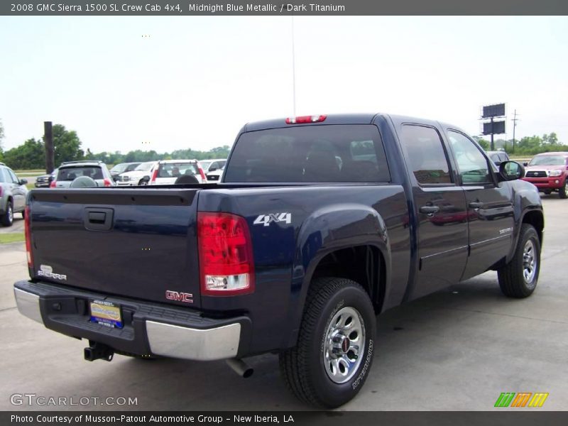 Midnight Blue Metallic / Dark Titanium 2008 GMC Sierra 1500 SL Crew Cab 4x4