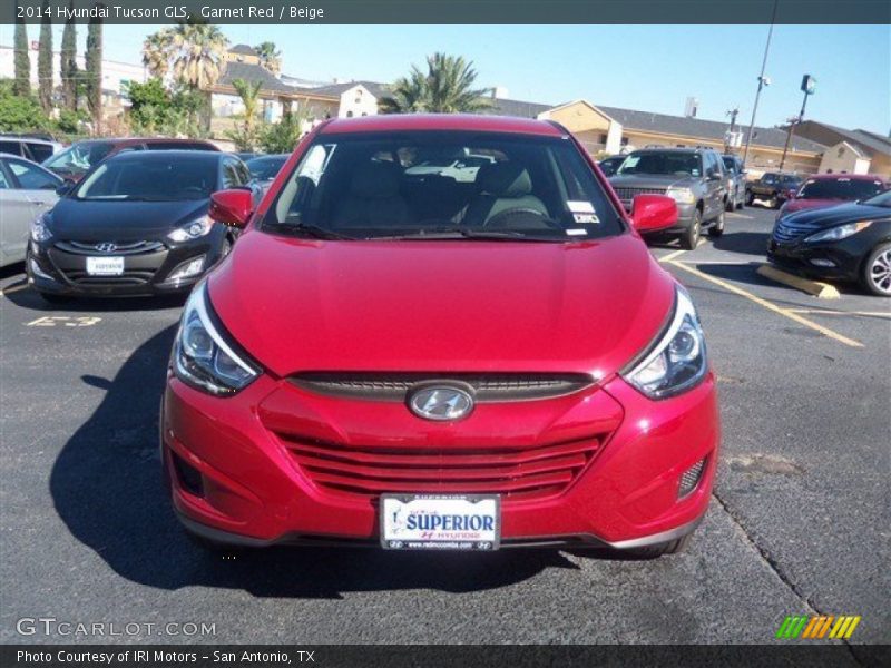 Garnet Red / Beige 2014 Hyundai Tucson GLS