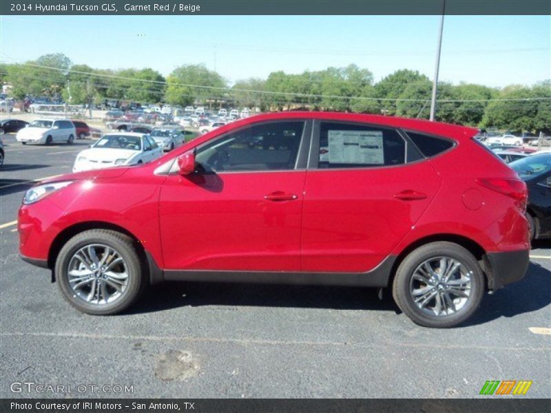 Garnet Red / Beige 2014 Hyundai Tucson GLS