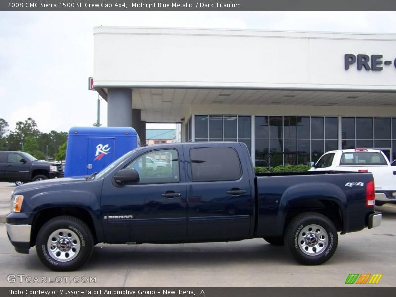 Midnight Blue Metallic / Dark Titanium 2008 GMC Sierra 1500 SL Crew Cab 4x4