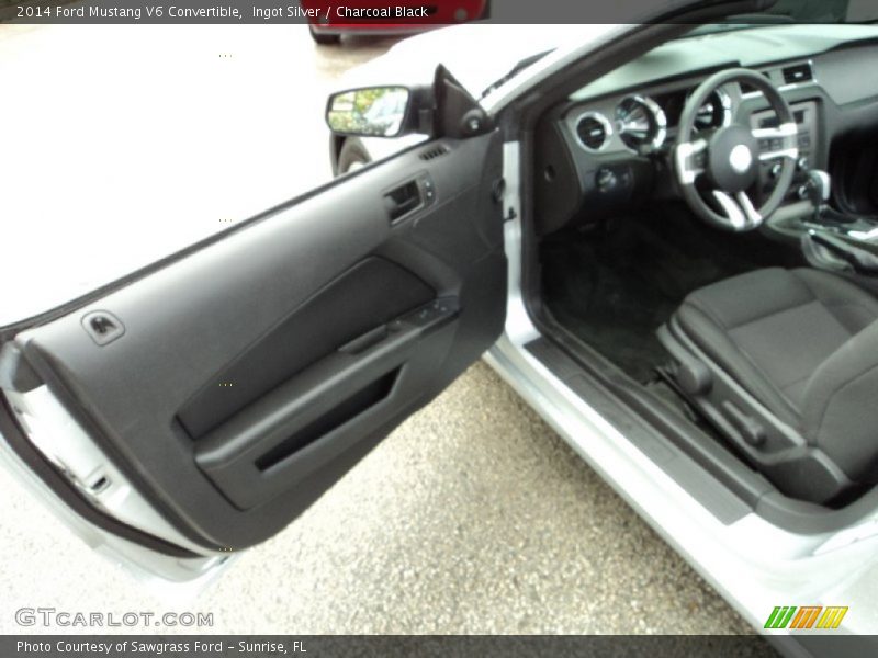 Ingot Silver / Charcoal Black 2014 Ford Mustang V6 Convertible