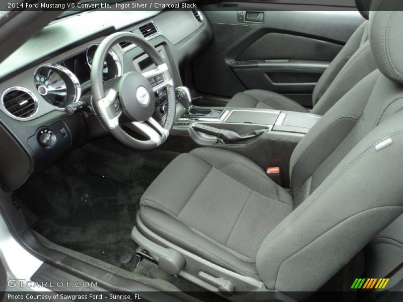 Ingot Silver / Charcoal Black 2014 Ford Mustang V6 Convertible
