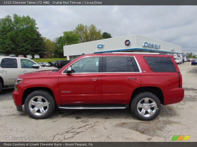 Crystal Red Tintcoat / Cocoa/Dune 2015 Chevrolet Tahoe LTZ 4WD