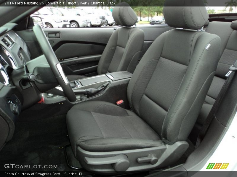 Ingot Silver / Charcoal Black 2014 Ford Mustang V6 Convertible