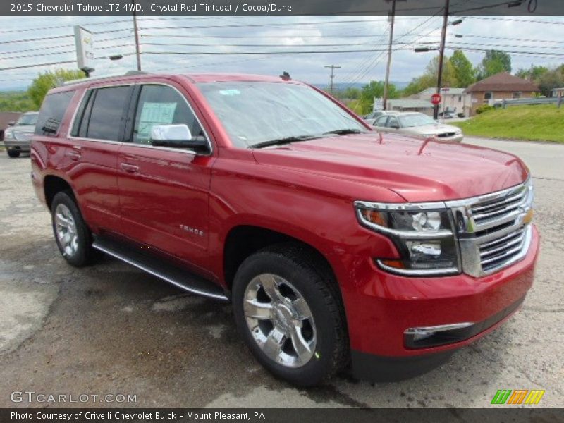 Crystal Red Tintcoat / Cocoa/Dune 2015 Chevrolet Tahoe LTZ 4WD