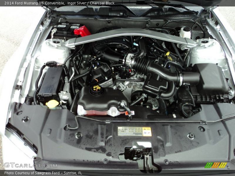 Ingot Silver / Charcoal Black 2014 Ford Mustang V6 Convertible