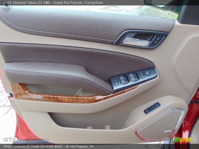 Crystal Red Tintcoat / Cocoa/Dune 2015 Chevrolet Tahoe LTZ 4WD