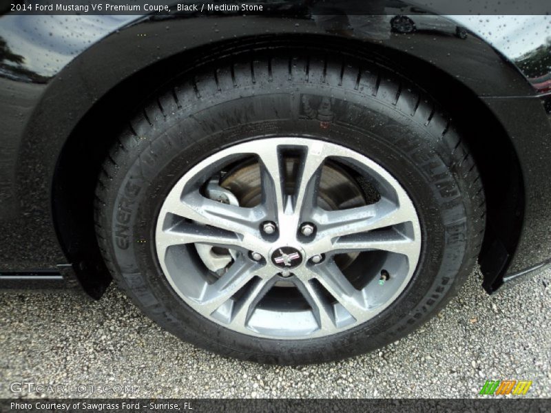 Black / Medium Stone 2014 Ford Mustang V6 Premium Coupe