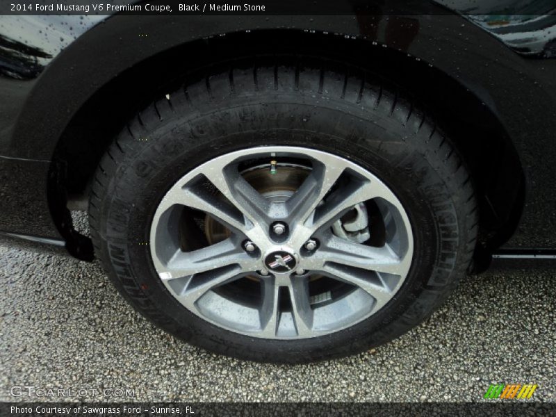 Black / Medium Stone 2014 Ford Mustang V6 Premium Coupe