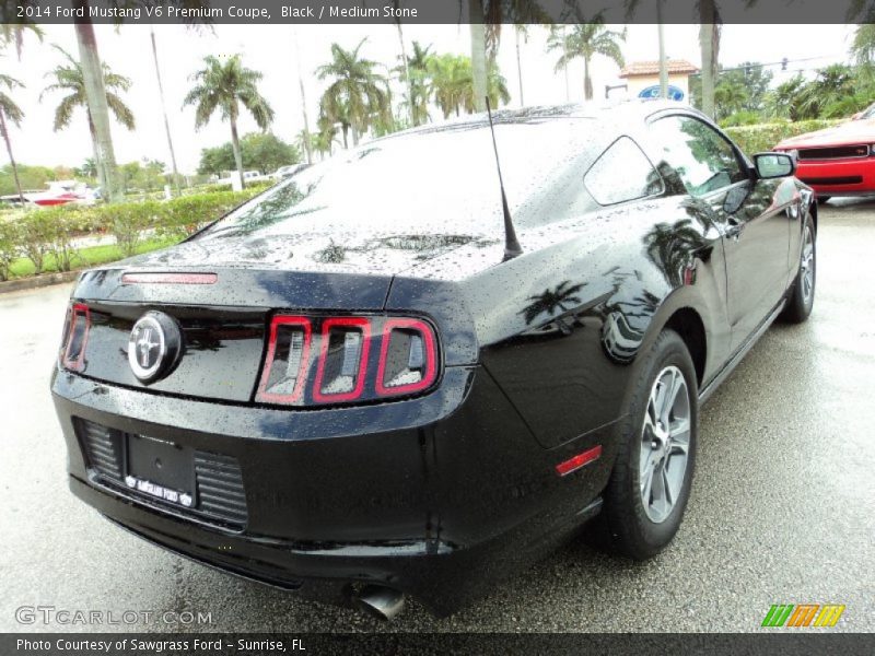 Black / Medium Stone 2014 Ford Mustang V6 Premium Coupe