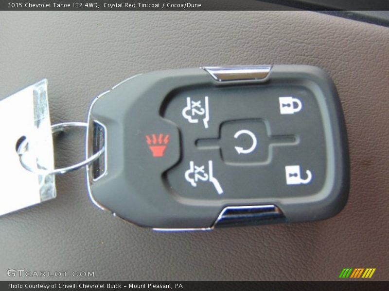 Crystal Red Tintcoat / Cocoa/Dune 2015 Chevrolet Tahoe LTZ 4WD
