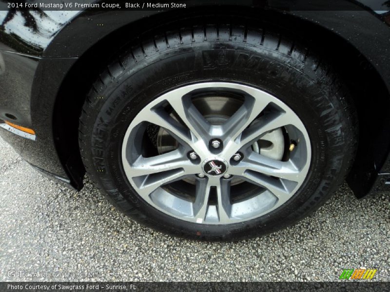 Black / Medium Stone 2014 Ford Mustang V6 Premium Coupe
