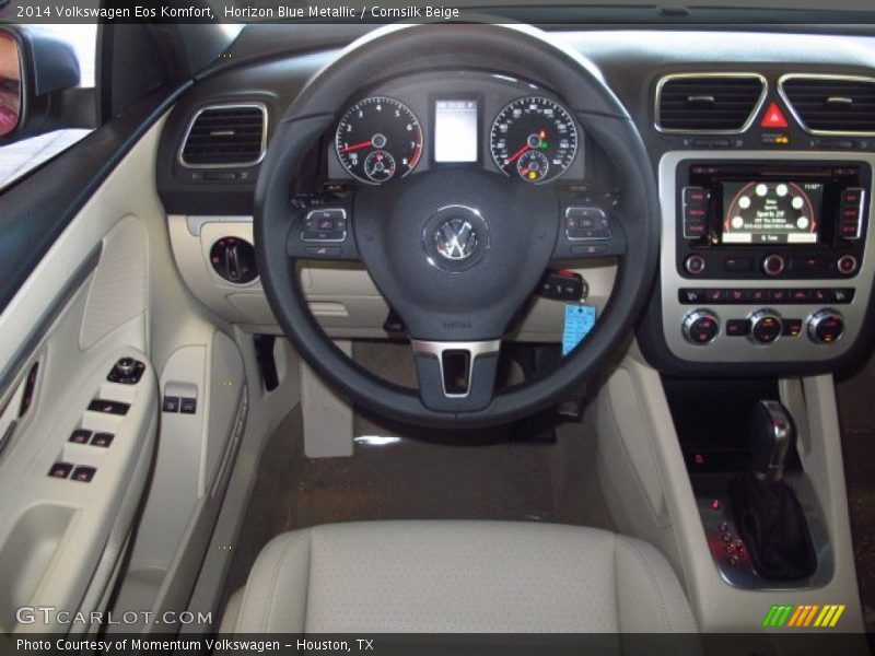 Horizon Blue Metallic / Cornsilk Beige 2014 Volkswagen Eos Komfort