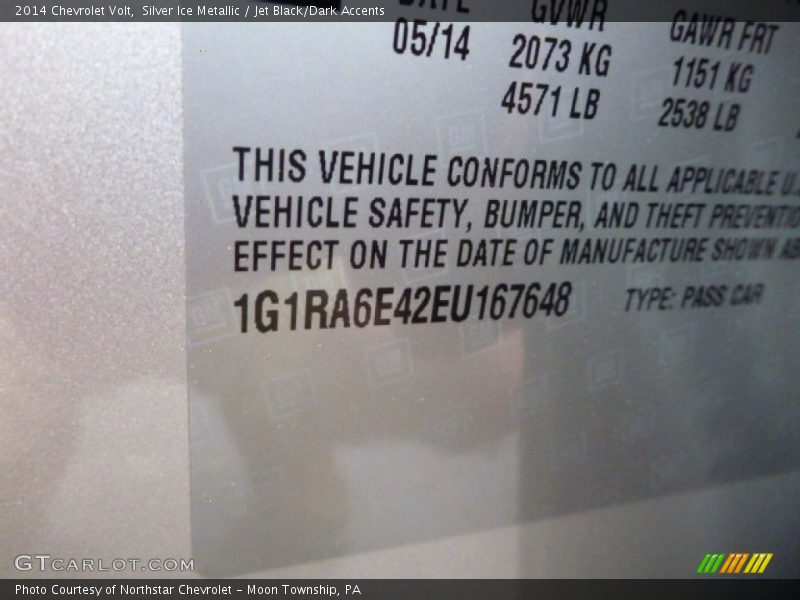 Silver Ice Metallic / Jet Black/Dark Accents 2014 Chevrolet Volt