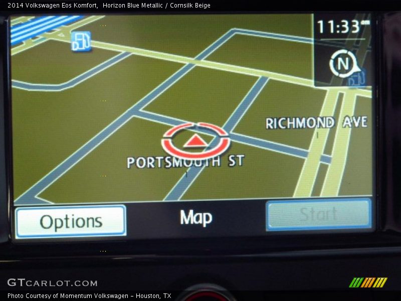 Horizon Blue Metallic / Cornsilk Beige 2014 Volkswagen Eos Komfort