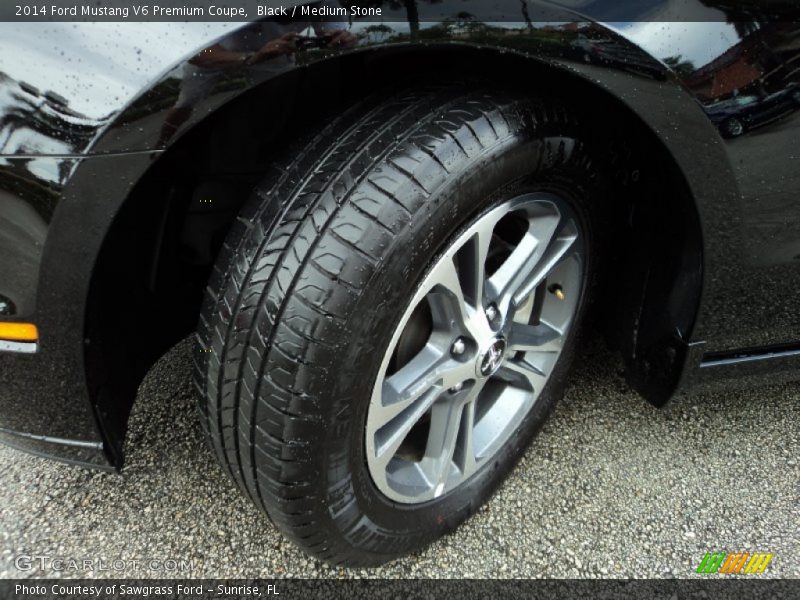 Black / Medium Stone 2014 Ford Mustang V6 Premium Coupe