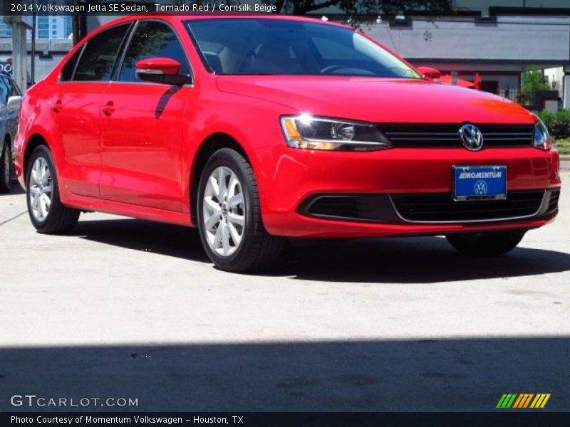 Tornado Red / Cornsilk Beige 2014 Volkswagen Jetta SE Sedan