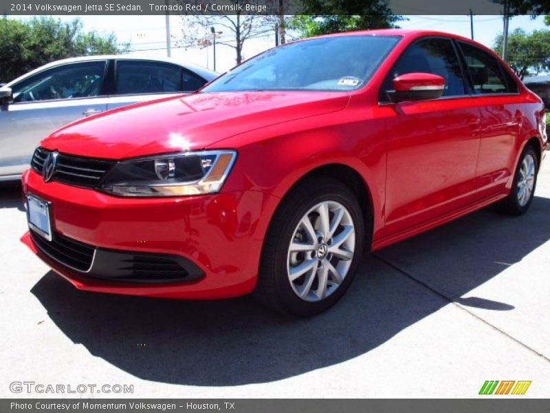 Tornado Red / Cornsilk Beige 2014 Volkswagen Jetta SE Sedan