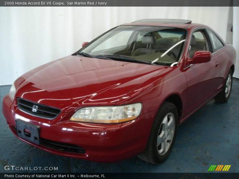 San Marino Red / Ivory 2000 Honda Accord EX V6 Coupe