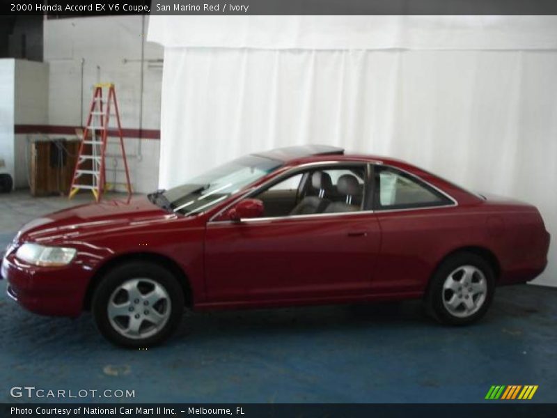San Marino Red / Ivory 2000 Honda Accord EX V6 Coupe